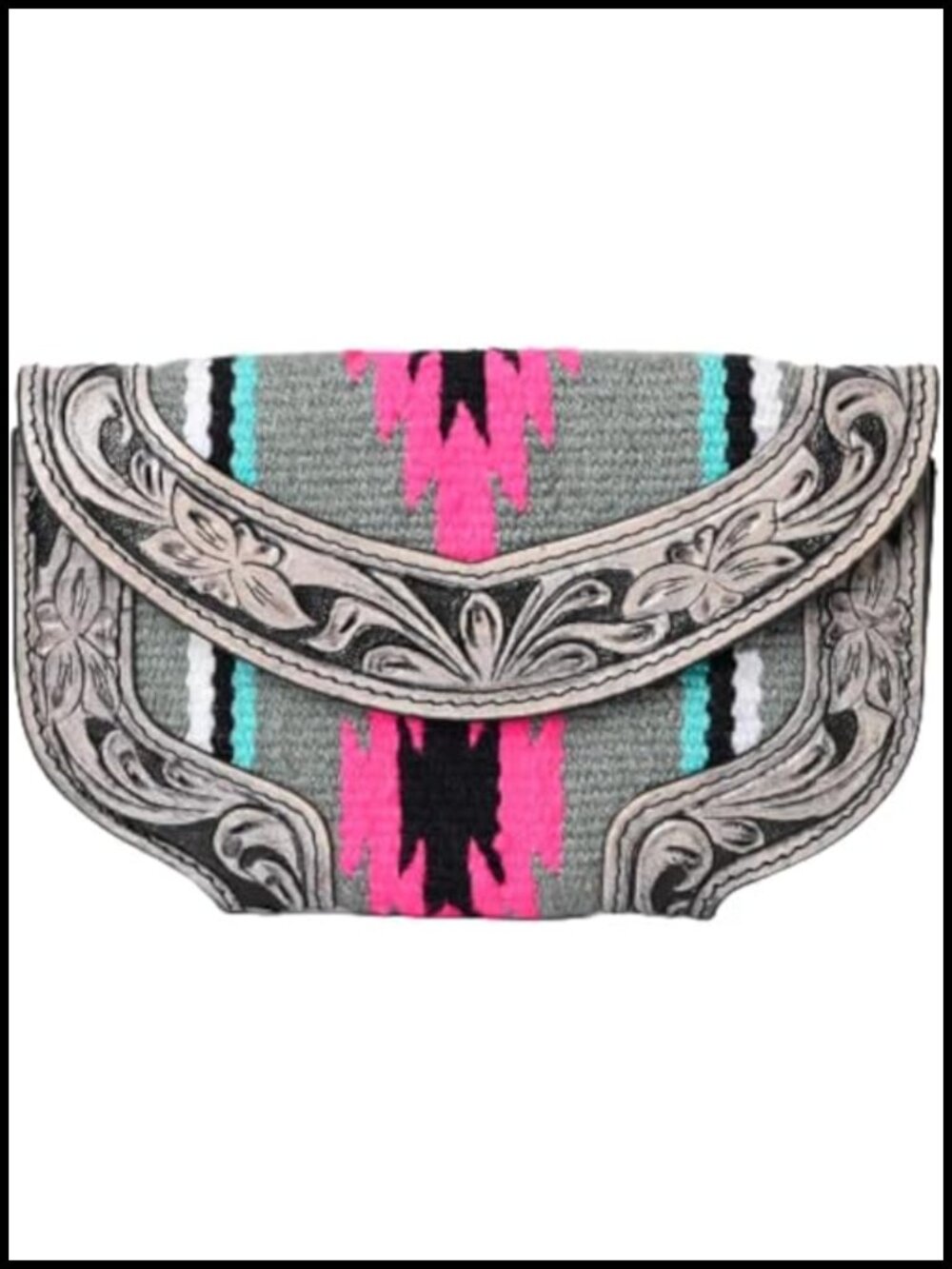 Hand Tooled Leather Trifold Wallet RFID Protection